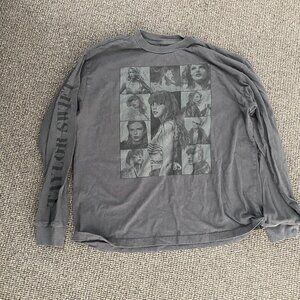 Like New! Official Taylor Swift Eras Tour Black Long Sleeve Shirt 100% Cotton L